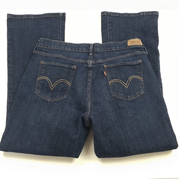 Levi’s 515 Boot Cut‎ Mid Rise Dark Wash Jeans Women’s Size 12 Short - Picture 4 of 6